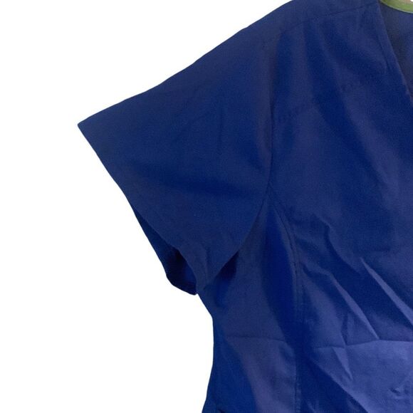 Pre Owned Women’s Scrubstar Scrub Scrubs Top in Casual Blue XL Get Comfort Style - Picture 2 of 7